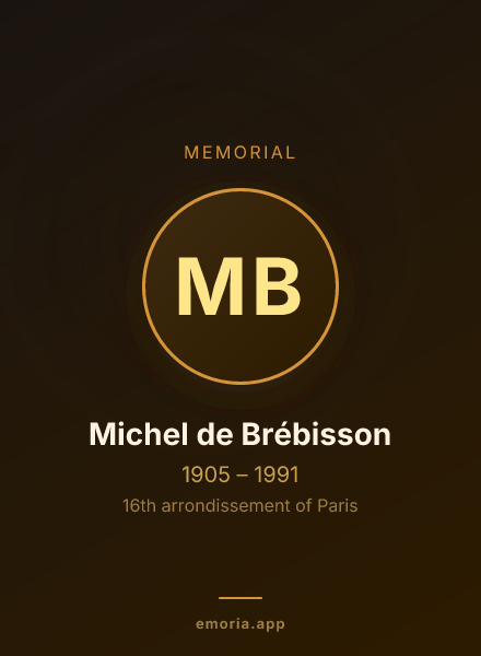 Memorial portrait of Michel de Brébisson