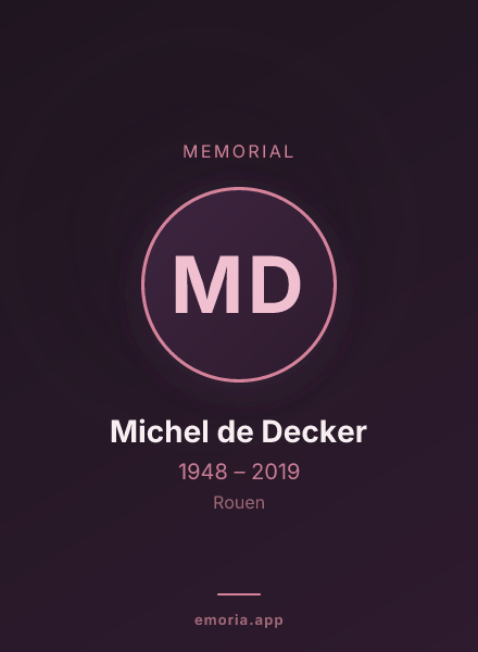 Memorial portrait of Michel de Decker