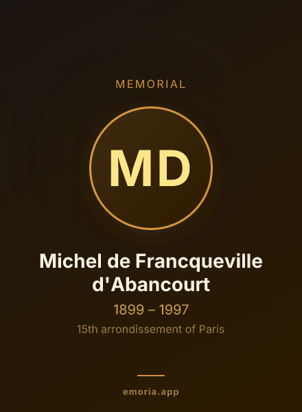 Memorial portrait of Michel de Francqueville d'Abancourt