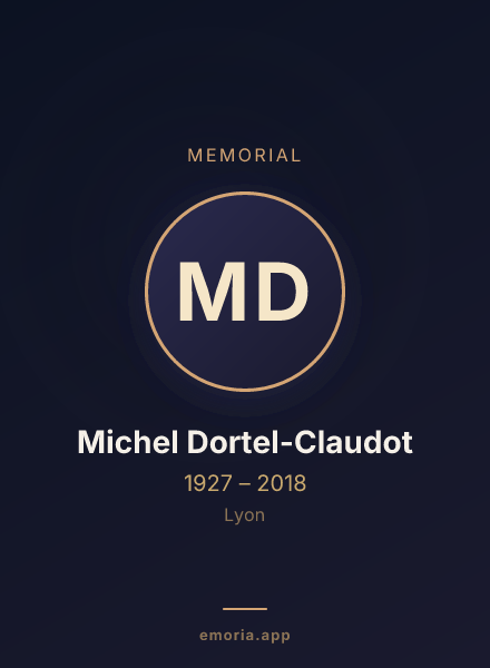 Memorial portrait of Michel Dortel-Claudot