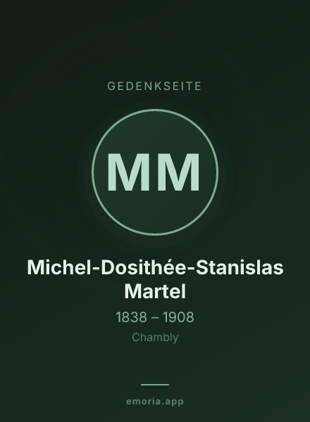 Gedenkportrait von Michel-Dosithée-Stanislas Martel