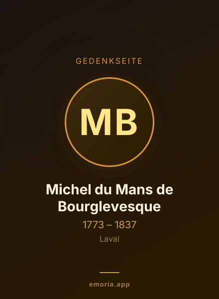 Gedenkportrait von Michel du Mans de Bourglevesque