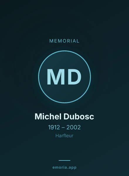 Memorial portrait of Michel Dubosc
