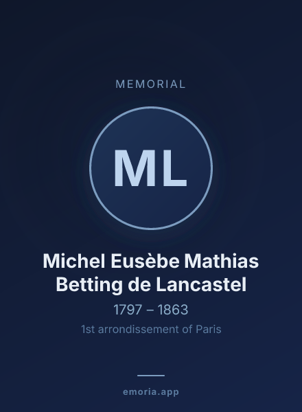 Memorial portrait of Michel Eusèbe Mathias Betting de Lancastel