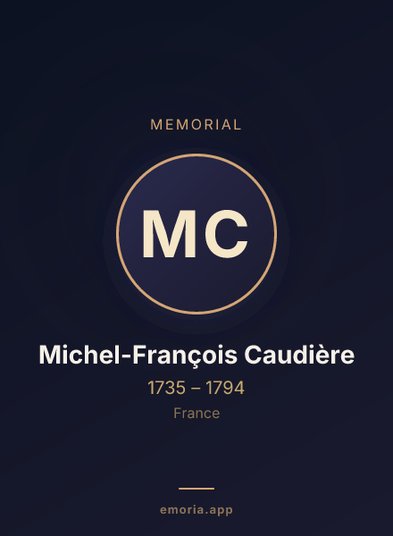 Memorial portrait of Michel-François Caudière