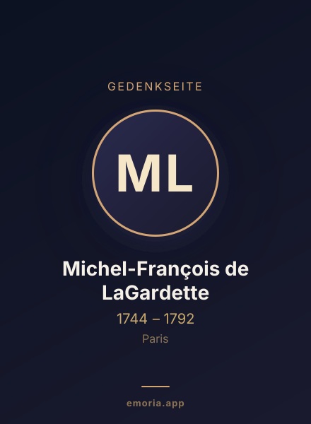 Gedenkportrait von Michel-François de LaGardette