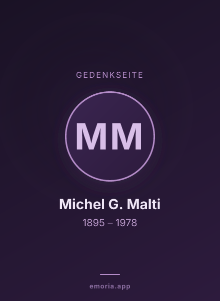 Gedenkportrait von Michel G. Malti