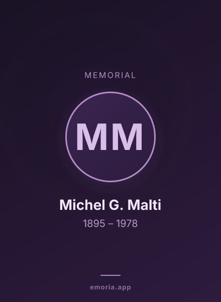 Memorial portrait of Michel G. Malti