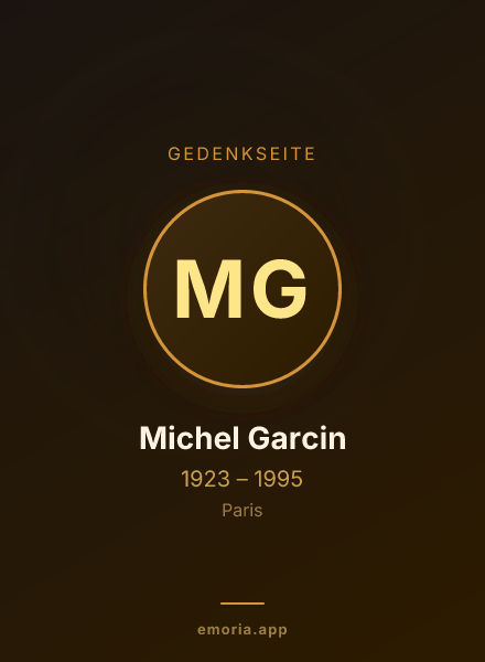 Gedenkportrait von Michel Garcin