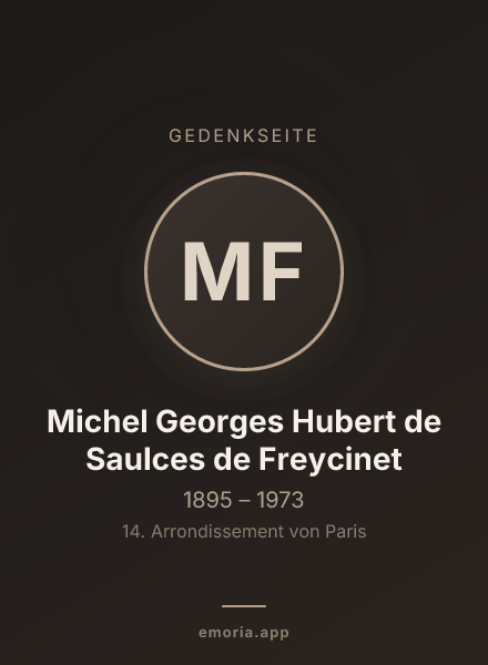 Gedenkportrait von Michel Georges Hubert de Saulces de Freycinet