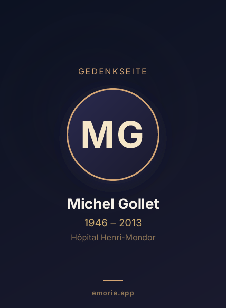 Gedenkportrait von Michel Gollet
