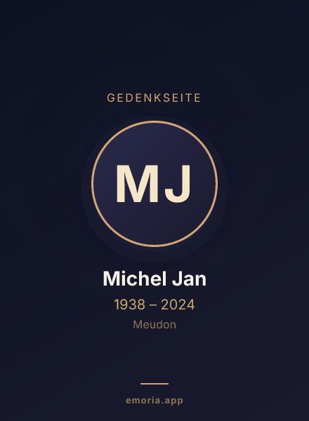 Gedenkportrait von Michel Jan