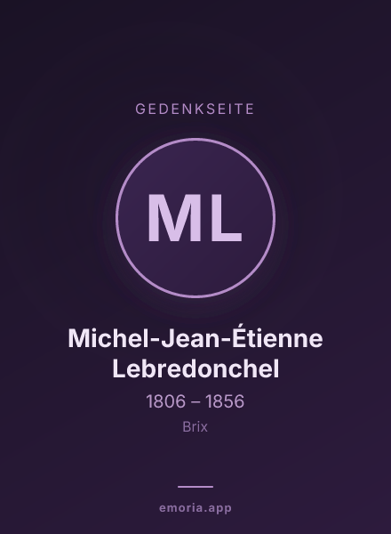 Gedenkportrait von Michel-Jean-Étienne Lebredonchel