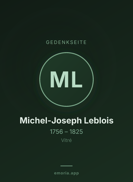 Gedenkportrait von Michel-Joseph Leblois