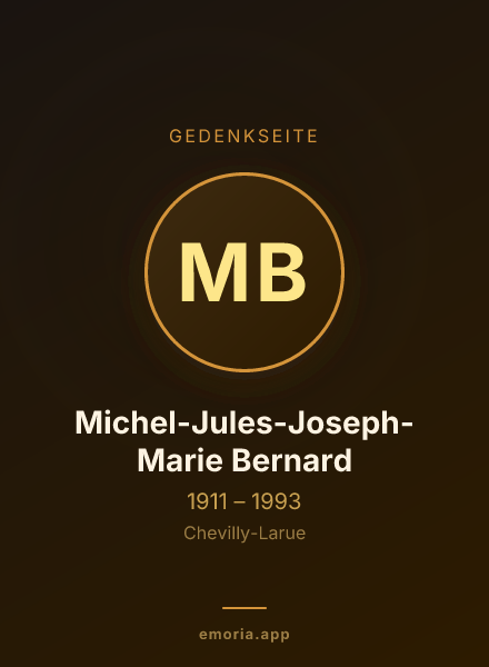 Gedenkportrait von Michel-Jules-Joseph-Marie Bernard