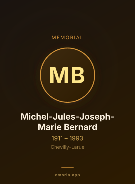 Memorial portrait of Michel-Jules-Joseph-Marie Bernard