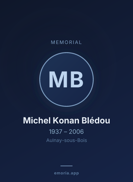 Memorial portrait of Michel Konan Blédou