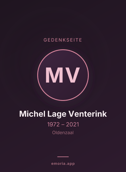 Gedenkportrait von Michel Lage Venterink
