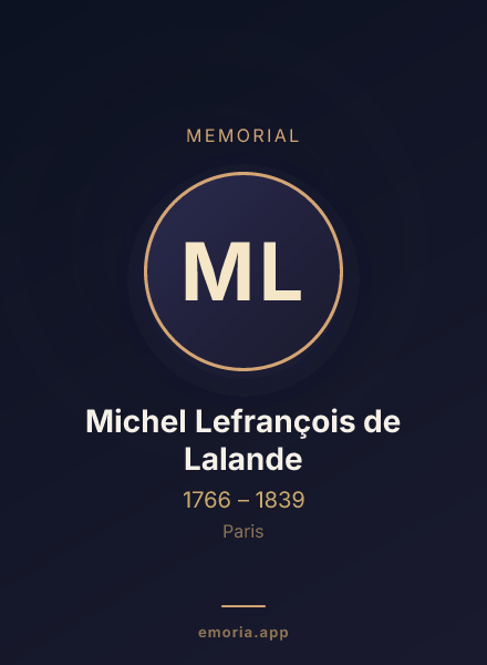 Memorial portrait of Michel Lefrançois de Lalande