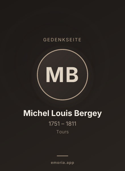 Gedenkportrait von Michel Louis Bergey