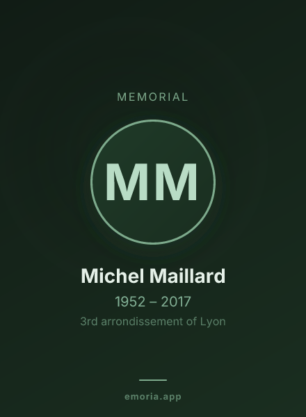Memorial portrait of Michel Maillard