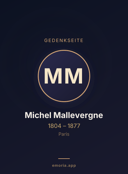 Gedenkportrait von Michel Mallevergne