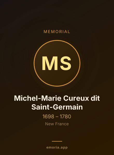 Memorial portrait of Michel-Marie Cureux dit Saint-Germain
