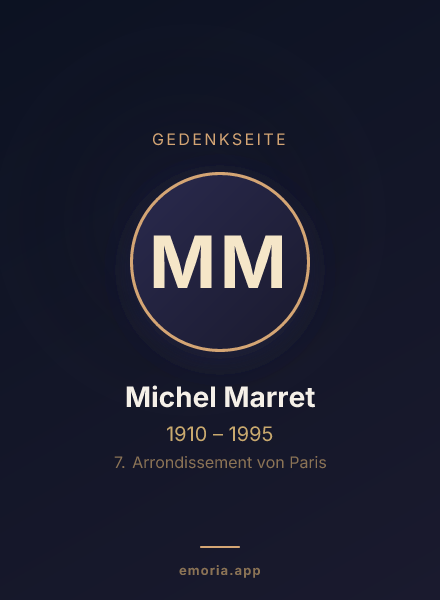 Gedenkportrait von Michel Marret