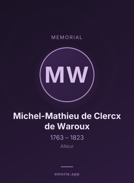 Memorial portrait of Michel-Mathieu de Clercx de Waroux