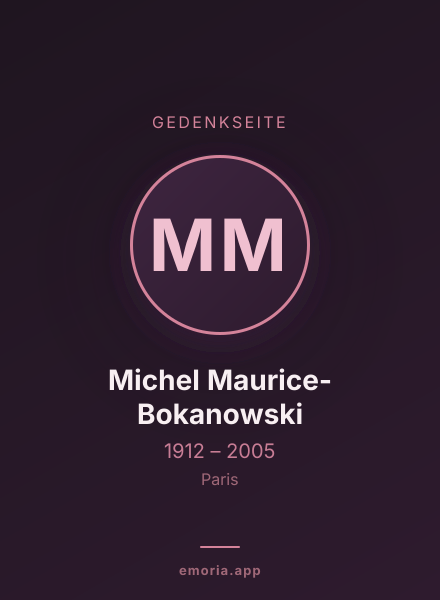 Gedenkportrait von Michel Maurice-Bokanowski
