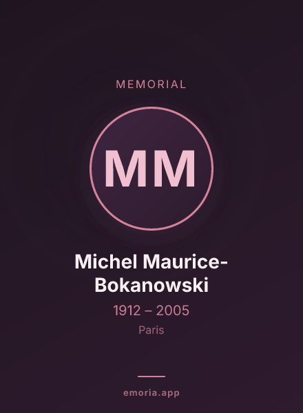 Memorial portrait of Michel Maurice-Bokanowski