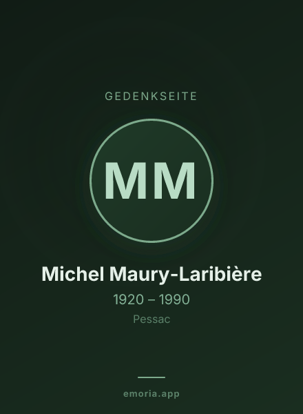 Gedenkportrait von Michel Maury-Laribière
