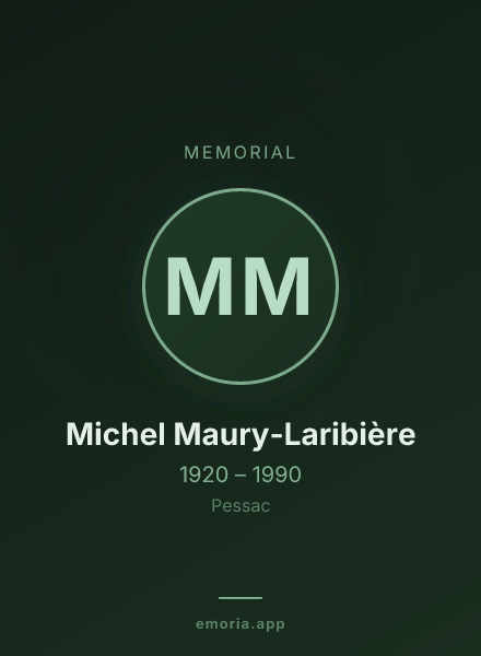 Memorial portrait of Michel Maury-Laribière