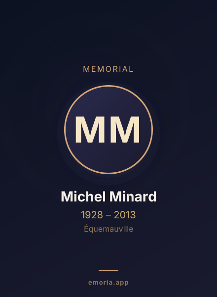 Memorial portrait of Michel Minard