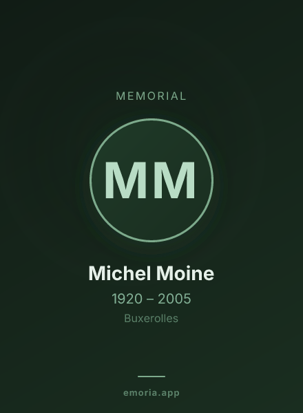 Memorial portrait of Michel Moine