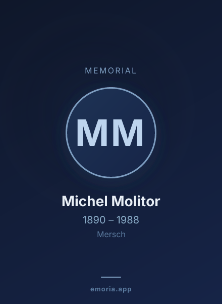 Memorial portrait of Michel Molitor