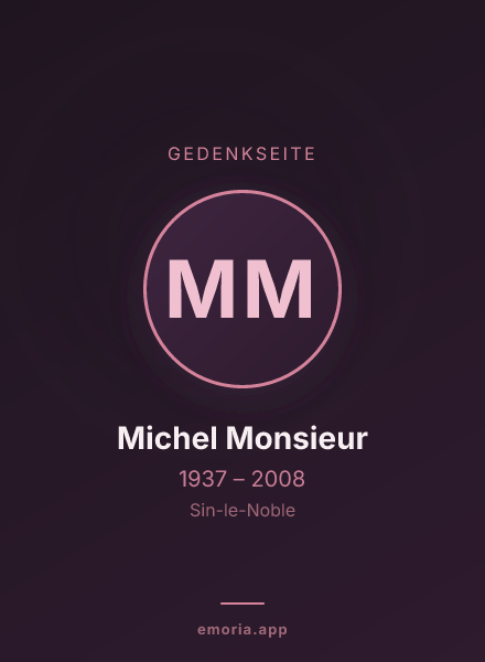 Gedenkportrait von Michel Monsieur