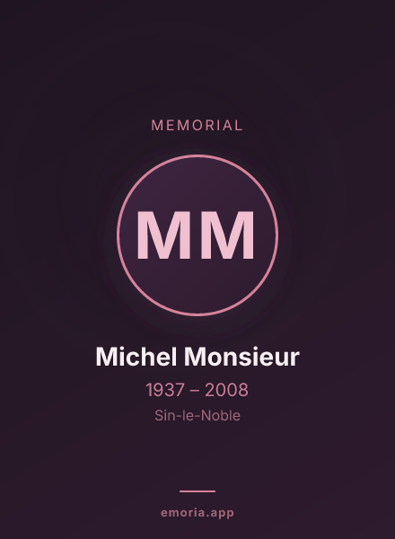 Memorial portrait of Michel Monsieur