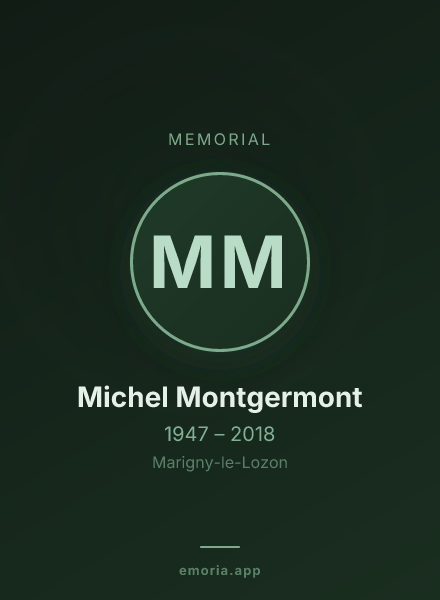 Memorial portrait of Michel Montgermont