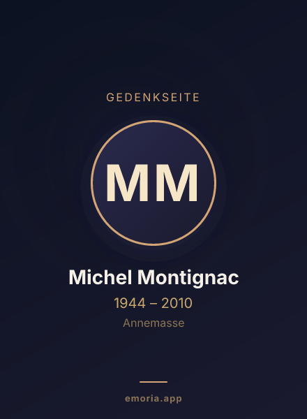 Gedenkportrait von Michel Montignac