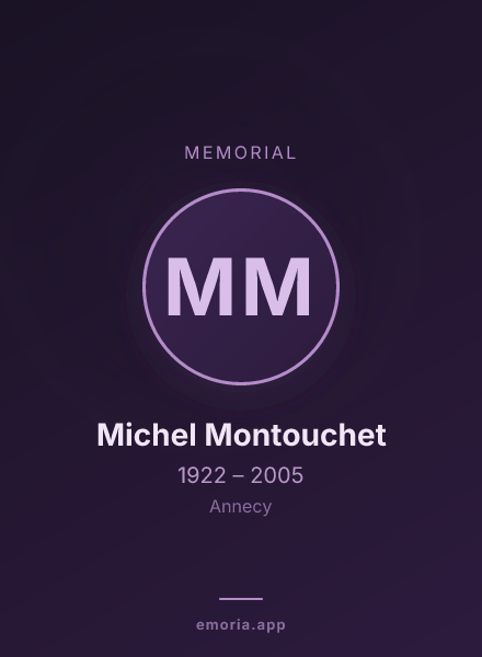 Memorial portrait of Michel Montouchet