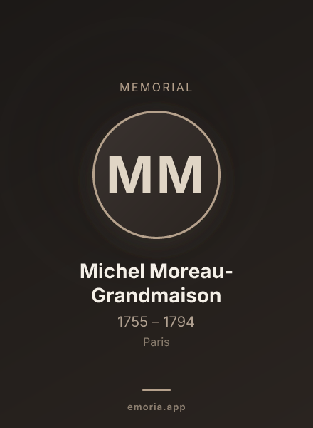 Memorial portrait of Michel Moreau-Grandmaison