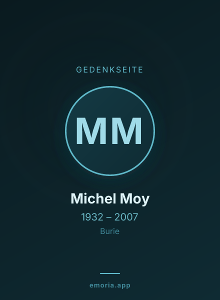 Gedenkportrait von Michel Moy