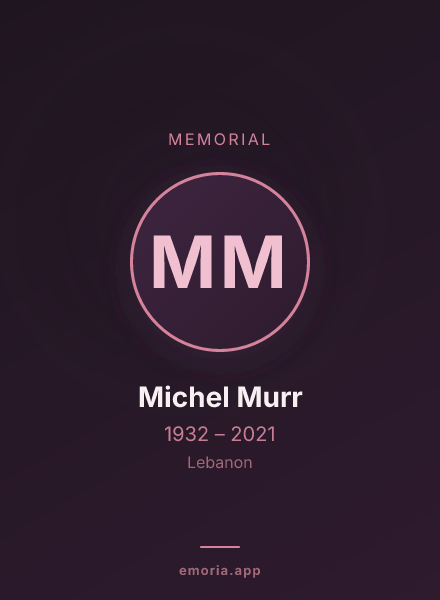 Memorial portrait of Michel Murr