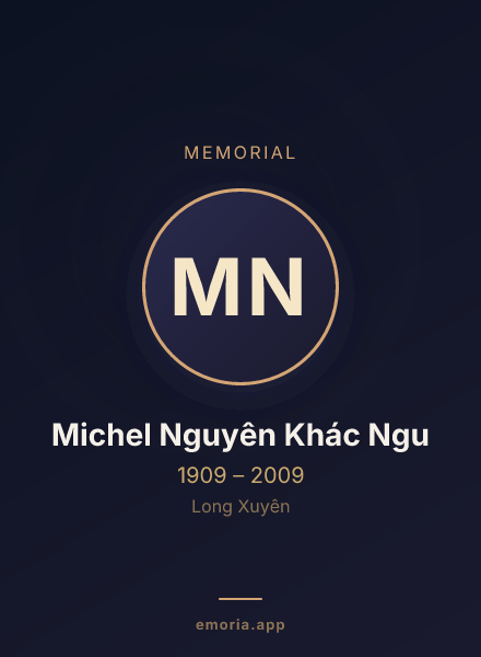 Memorial portrait of Michel Nguyên Khác Ngu
