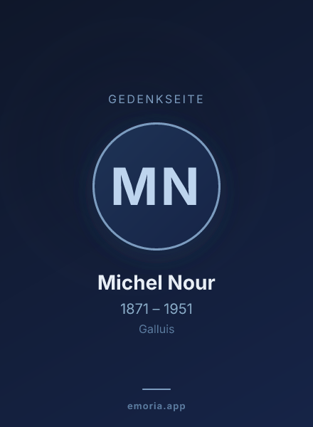 Gedenkportrait von Michel Nour