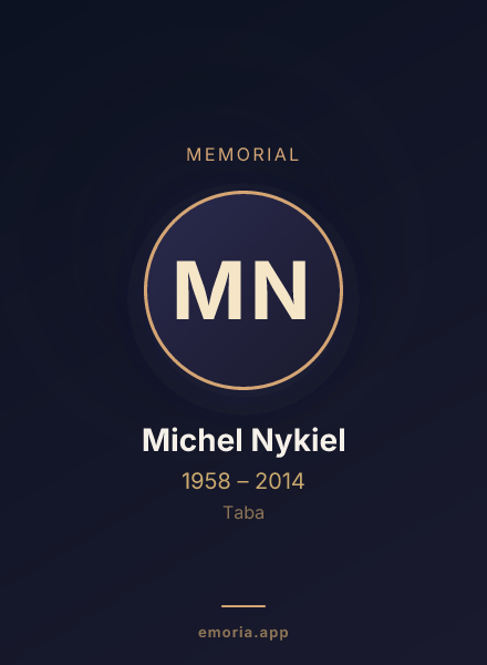 Memorial portrait of Michel Nykiel