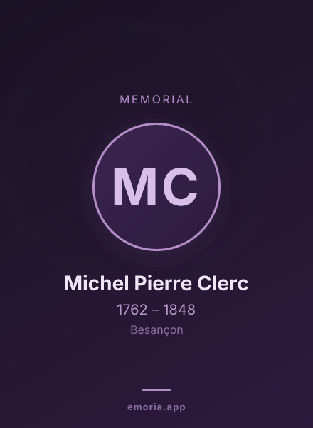Memorial portrait of Michel Pierre Clerc