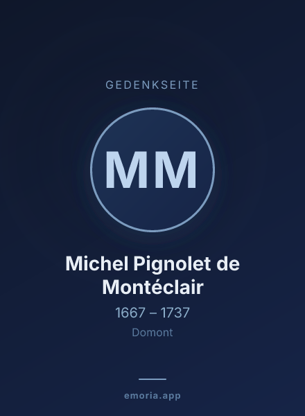Gedenkportrait von Michel Pignolet de Montéclair