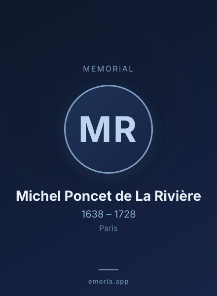 Memorial portrait of Michel Poncet de La Rivière
